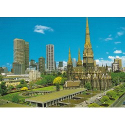 Photo cpsm grand format Australie MELBOURNE Victoria Cathedral