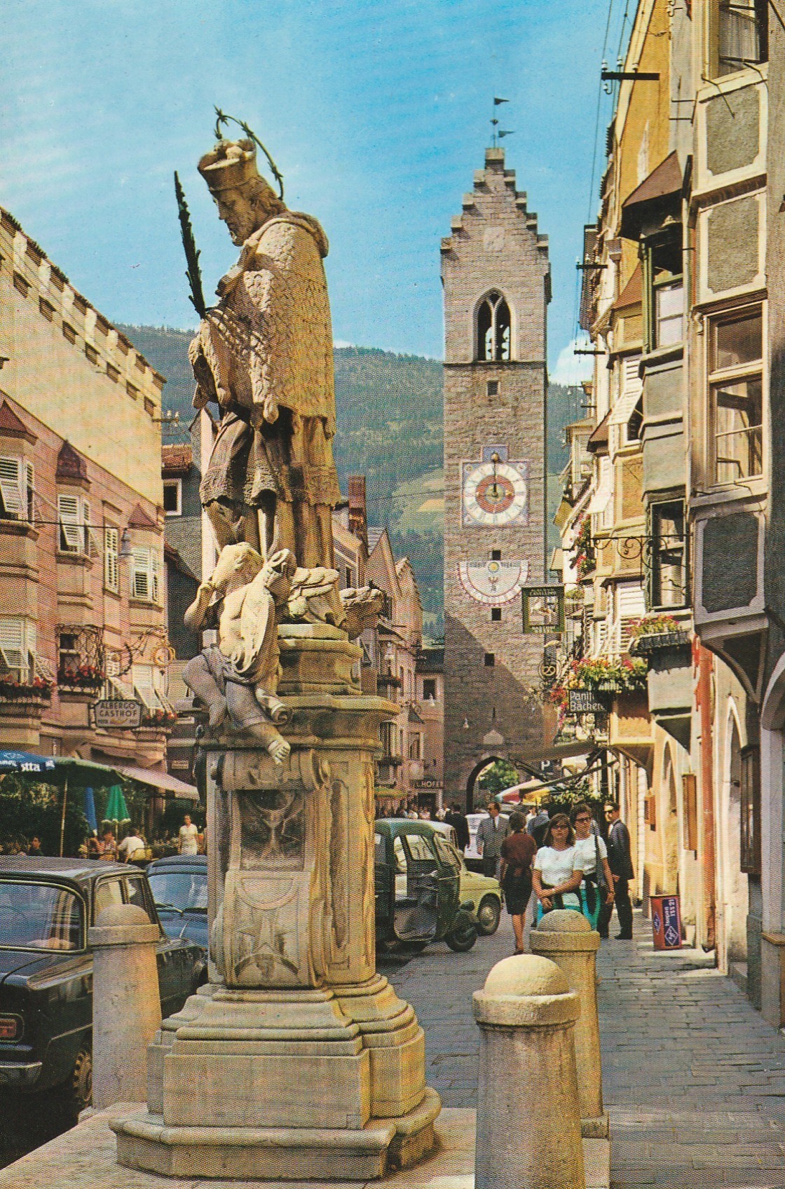 Photo cpsm grand format Italie VIPITENO STERZING avec voitures devant le Marché