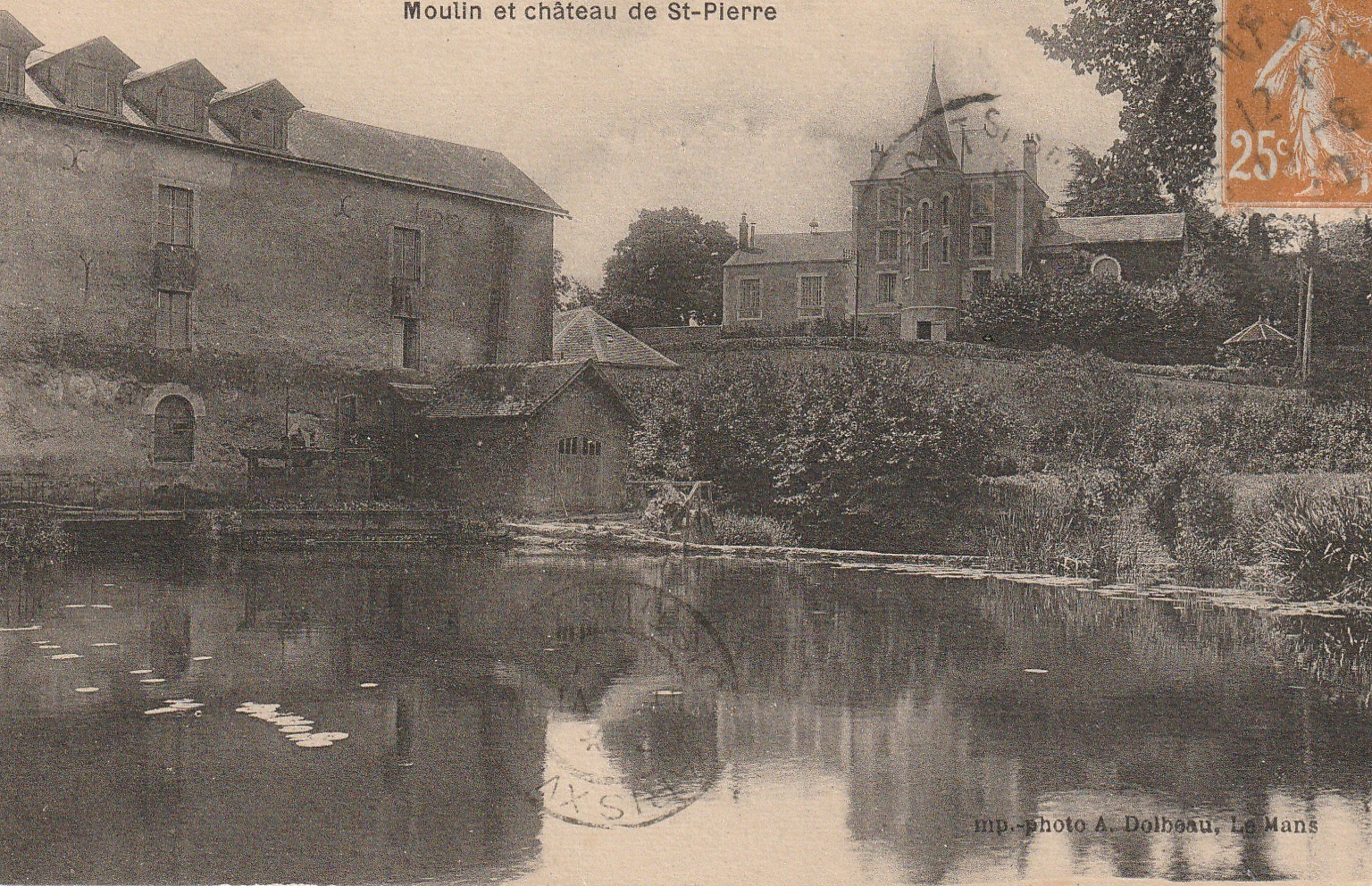 72 BEAUMONT-SUR-SARTHE. Moulin et Château de Saint-Pierre 1930