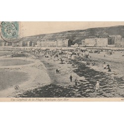 62 BOULOGNE-SUR-MER. La Plage bien animée 1907