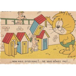 Illustrateur BARBEROUSSE. Le chat et les souris " Ne vous gênez pas " !...1962