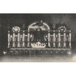 Paris 01 Place de la Victoire 14 juillet 1919 ILLUMINATIONS DU LOUVRE