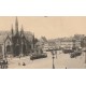 59 ROUBAIX. Nombreux tramways sur Grand'Place et Eglise Saint-Martin 1919