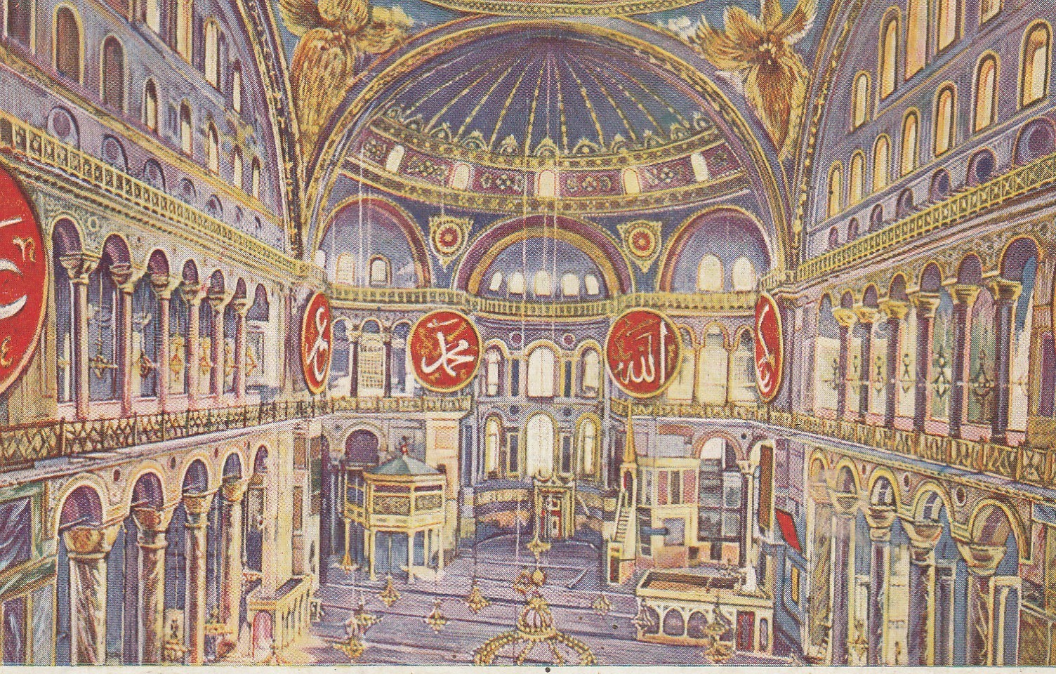 Turquie 2 x cpa CONSTANTINOPLE. Mosquée de Sainte Sophie