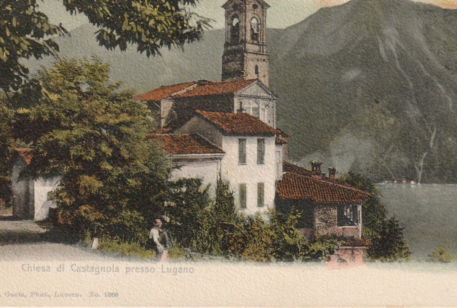 Suisse LUGANO. Chiesa di Castagnola verso 1900...