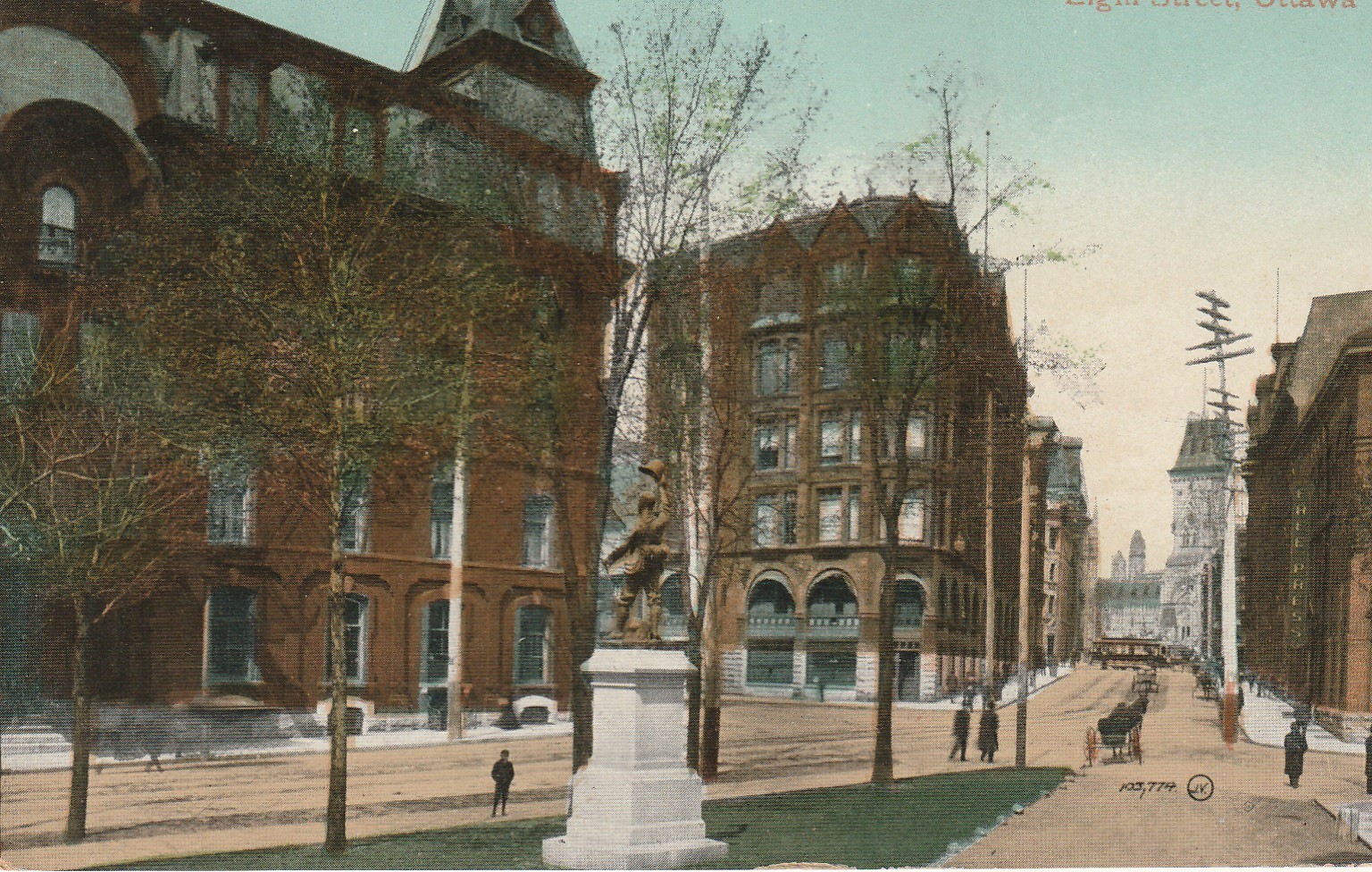 2 x cpa Canada OTTAWA. Elgin Street & Parliament Buildings Western Block 1910-11