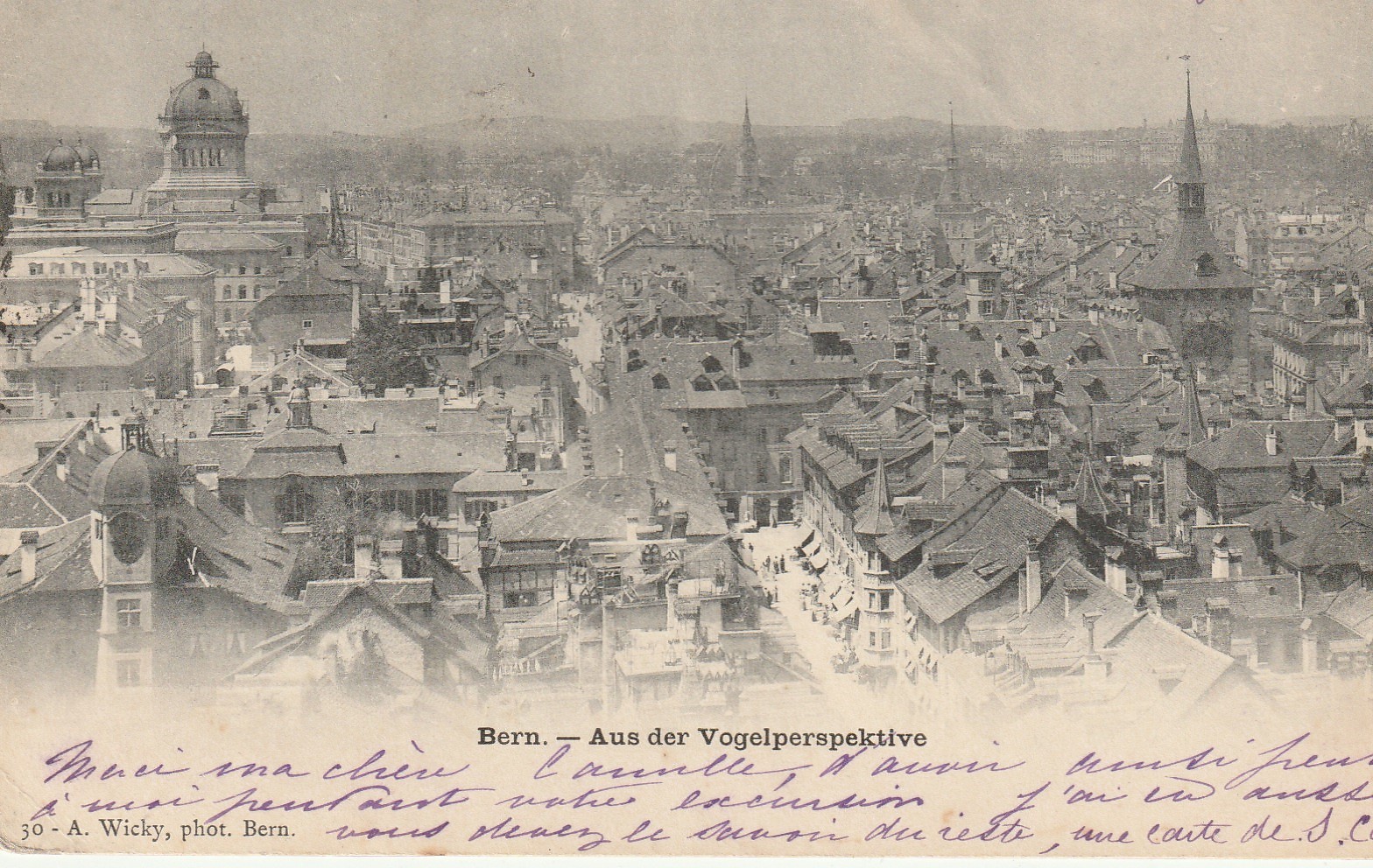 Suisse BERN. Aus der Vogelperspektive 1901