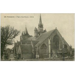 carte postale ancienne 22 PENMARCH. Eglise Saint-Nonain et Cimetière
