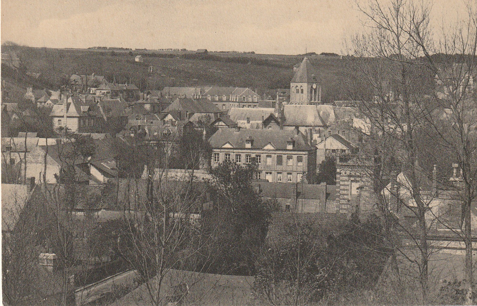 76 VEULES-LES-ROSES. Un Coin de Veules vue prise de la Route de Sotteville