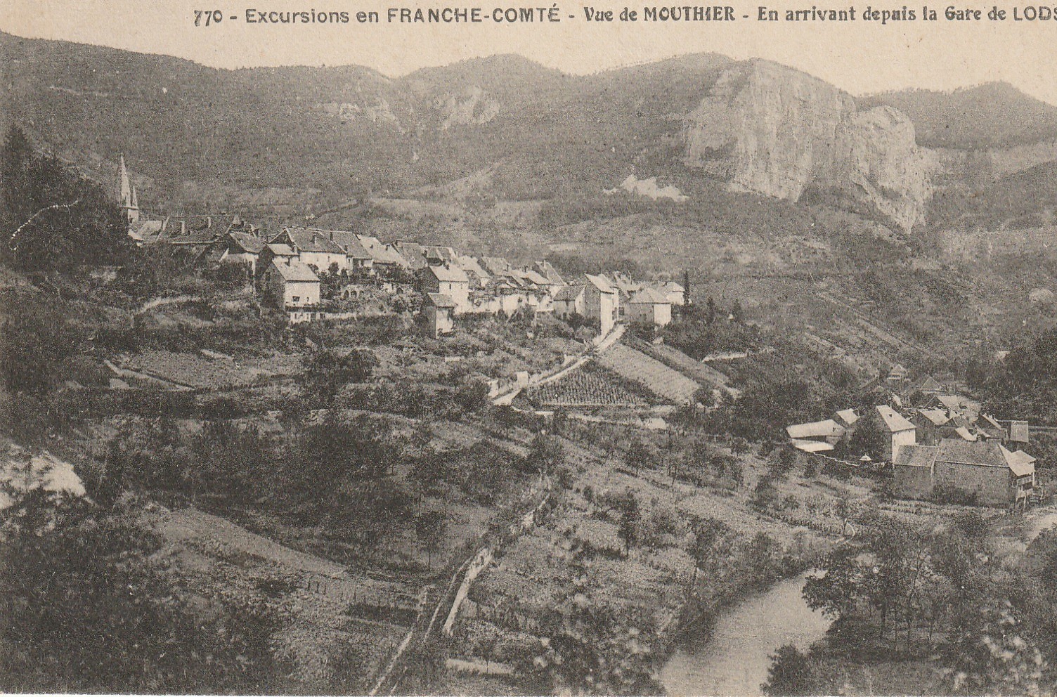 25 MOUTHIER. Excursions en arrivant depuis la Gare de Lods