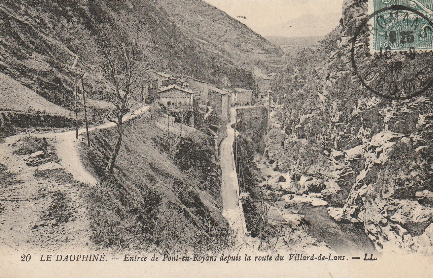 38 PONT-EN-ROYANS. Entrée depuis la Route du Villard-de-Lans 1919