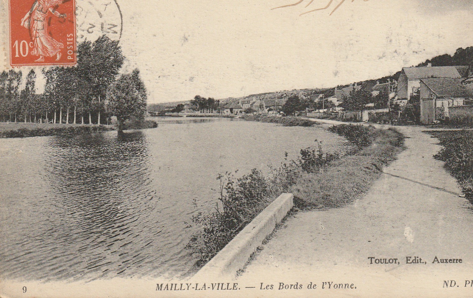 89 MAILLY-LA-VILLE. Les Bords de l'Yonne 1918