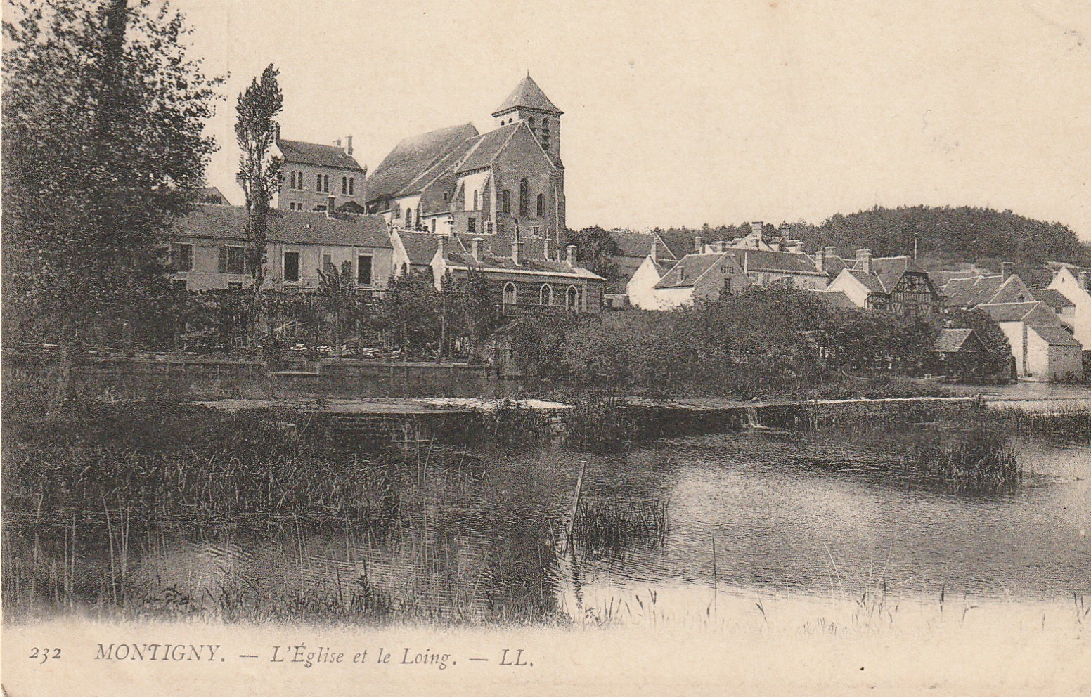 77 MONTIGNY. L'Eglise et le Loing