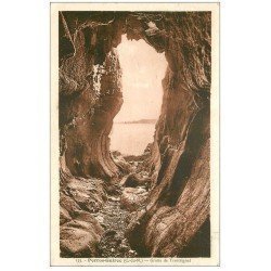 carte postale ancienne 22 PERROS-GUIREC. Grotte de Trestrignel 1937