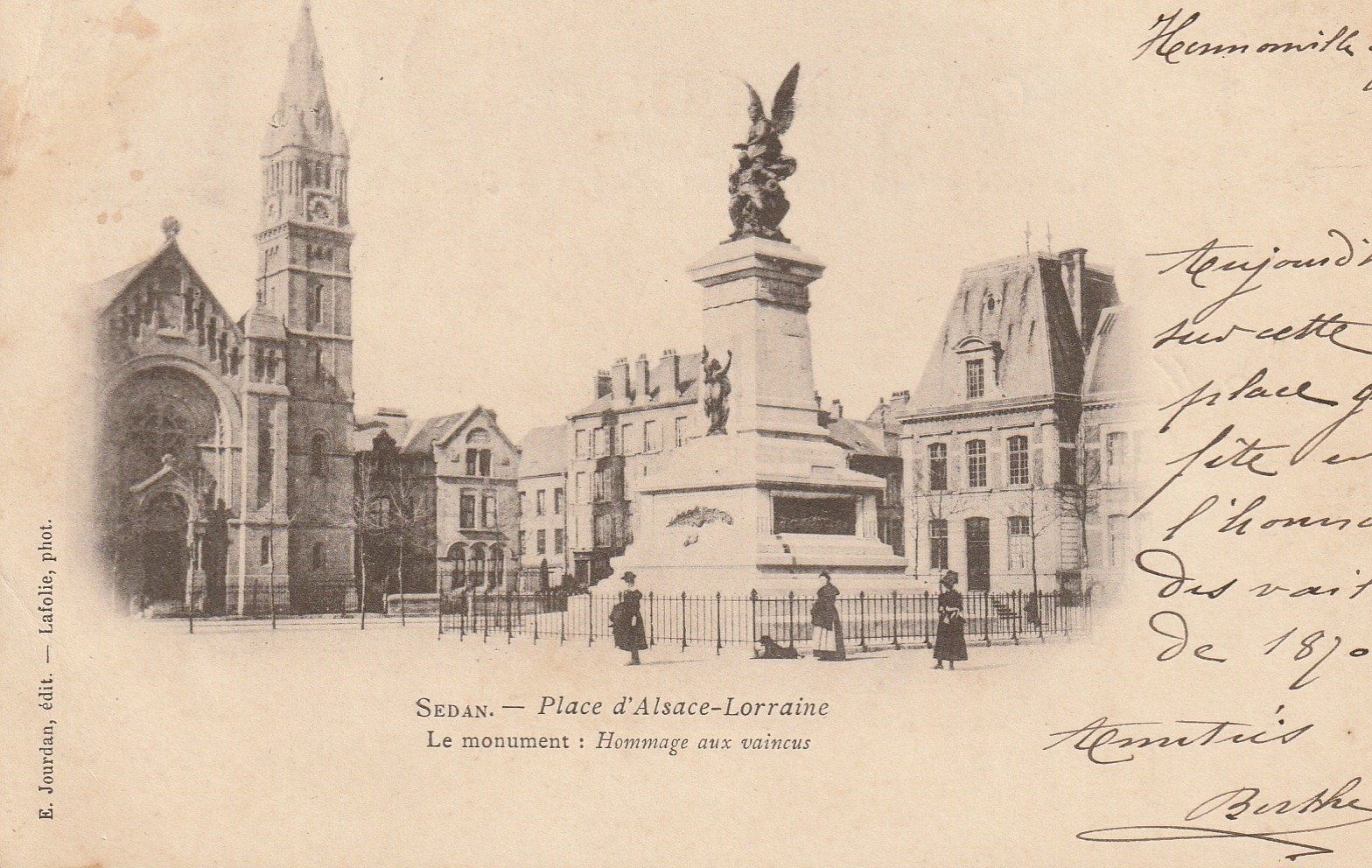 08 SEDAN. Monument " Hommage aux vaincus " Place Alsace-Lorraine 1901