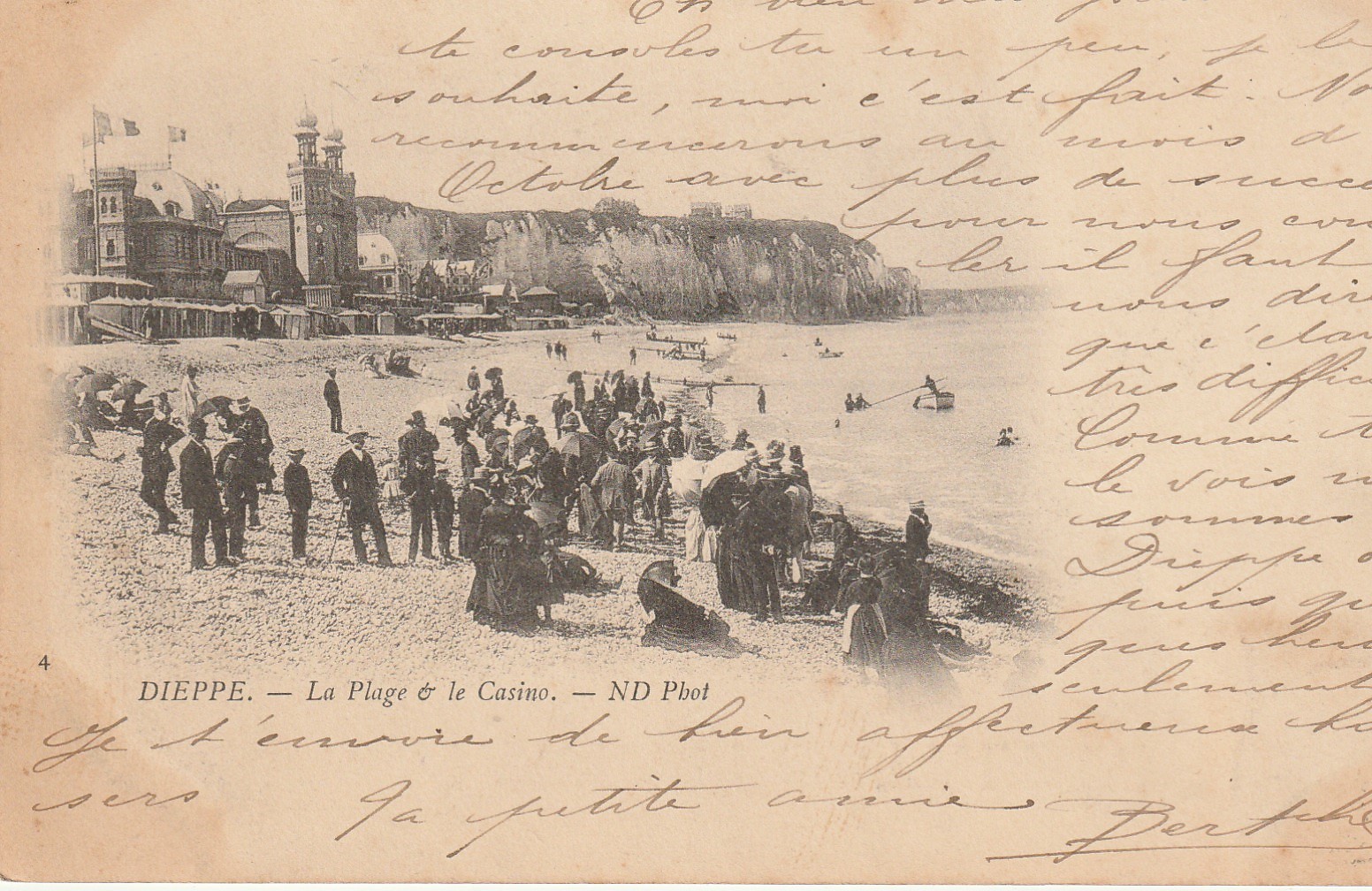76 DIEPPE. La Plage et le Casino 1901