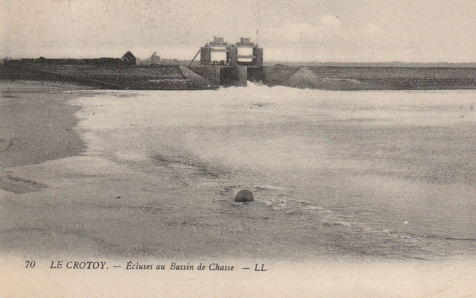 80 LE CROTOY. Ecluses au Bassin de Chasse 1916