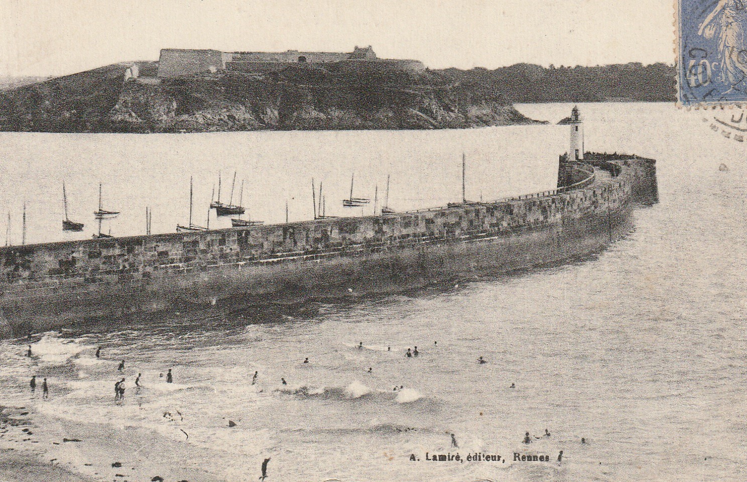 35 SAINT-MALO. Le Môle et le Fort de la Cité 1929