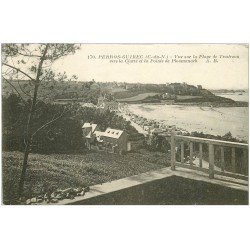 carte postale ancienne 22 PERROS-GUIREC. Plage Trestraou et Pointe de Ploumanach 1927