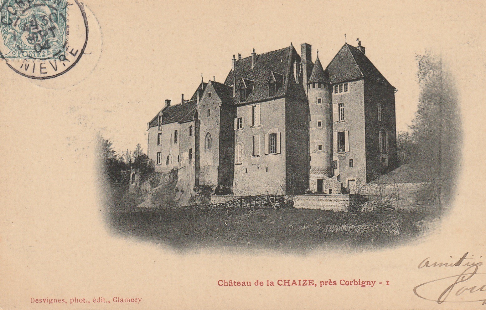 58 PAZY. Château de la CHAIZE près Corbigny 1904