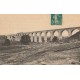 36 LE BLANC. Train sur le Viaduc et moutons en dessous 1912