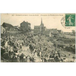 carte postale ancienne 22 PERROS-GUIREC. Procession du Pardon de la Clarté 1911