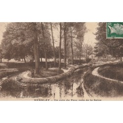 95 HERBLAY. Un coin du Parc près de la Seine avec personnage 1924