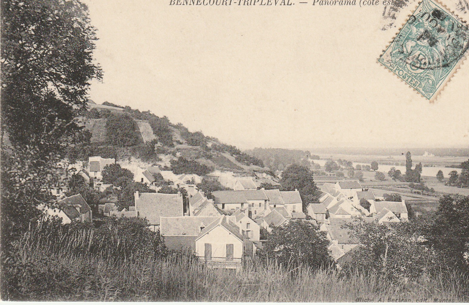 78 BENNECOURT-TRIPLEVAL. Panorama du Village 1906