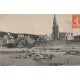 22 SAINT-MICHEL-EN-GREVE. L'Eglise et le Bourg vue de la Plage 1911