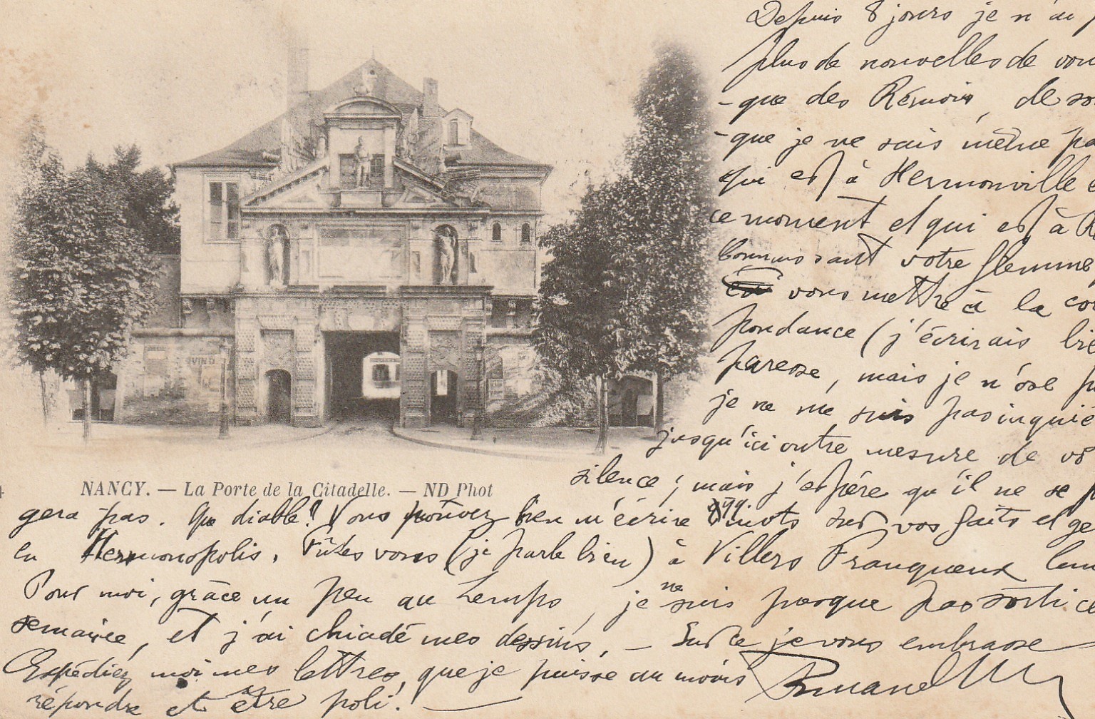 54 NANCY. La Porte de la Citadelle 1901 Editions ND Phot