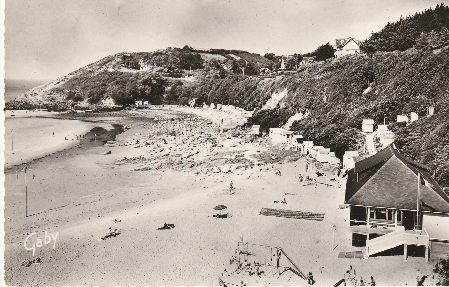 Photo cpsm petit format 50 CARTERET. La plage 1956