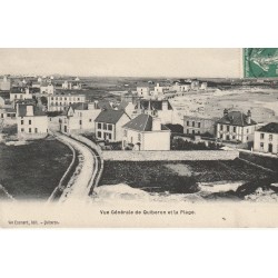 56 QUIBERON. Vue générale avec la Plage 1908