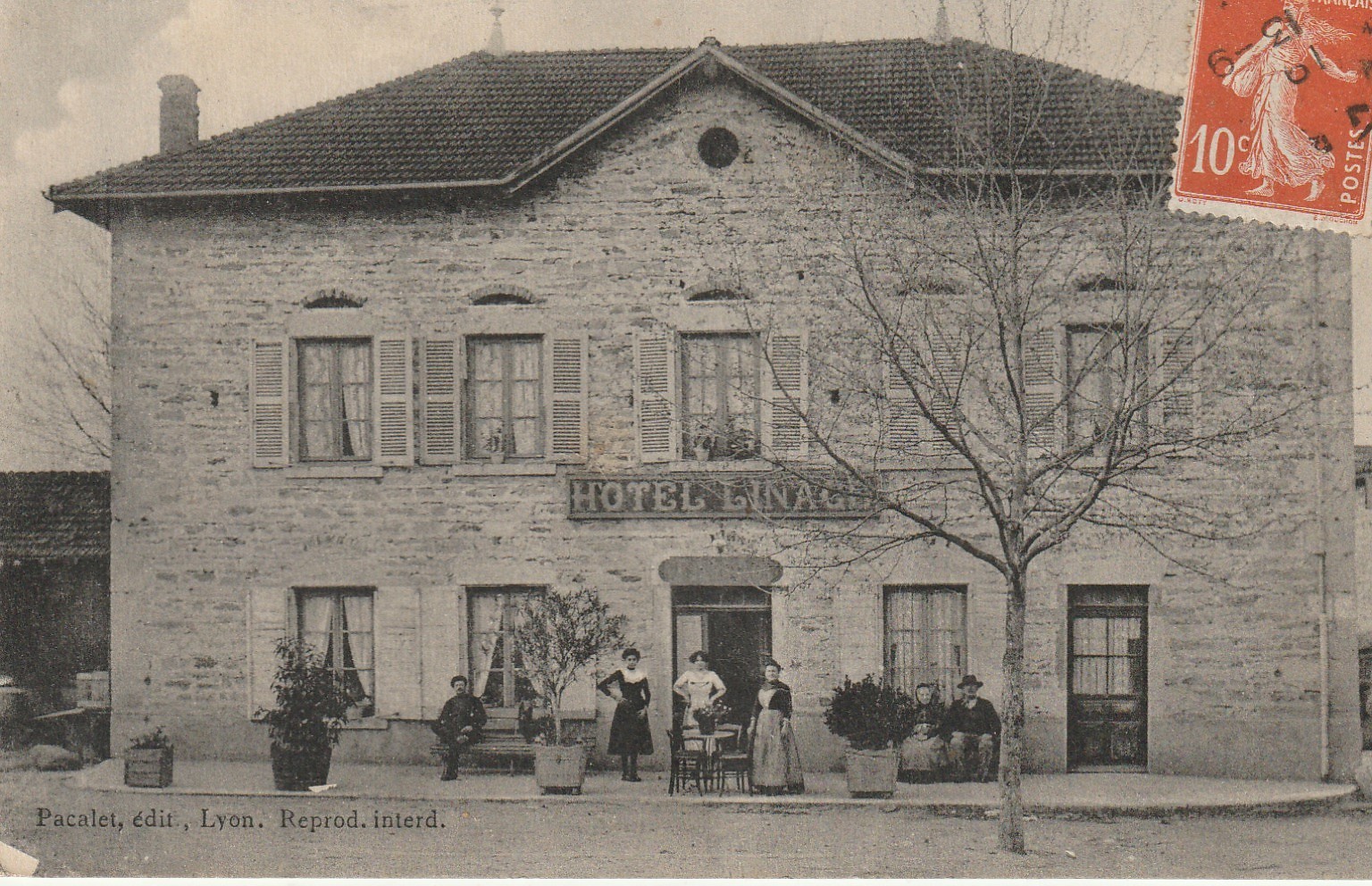 38 DIEMOZ. Hôtel Linage avec ses employés 1913