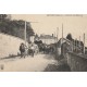 38 GENAS. Attelage de paysan et tramway à l'Entrée du Bourg