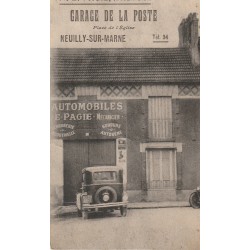 93 NEUILLY-SUR-MARNE. Pagie mécanicien Garage de la Poste Place de l'Eglise