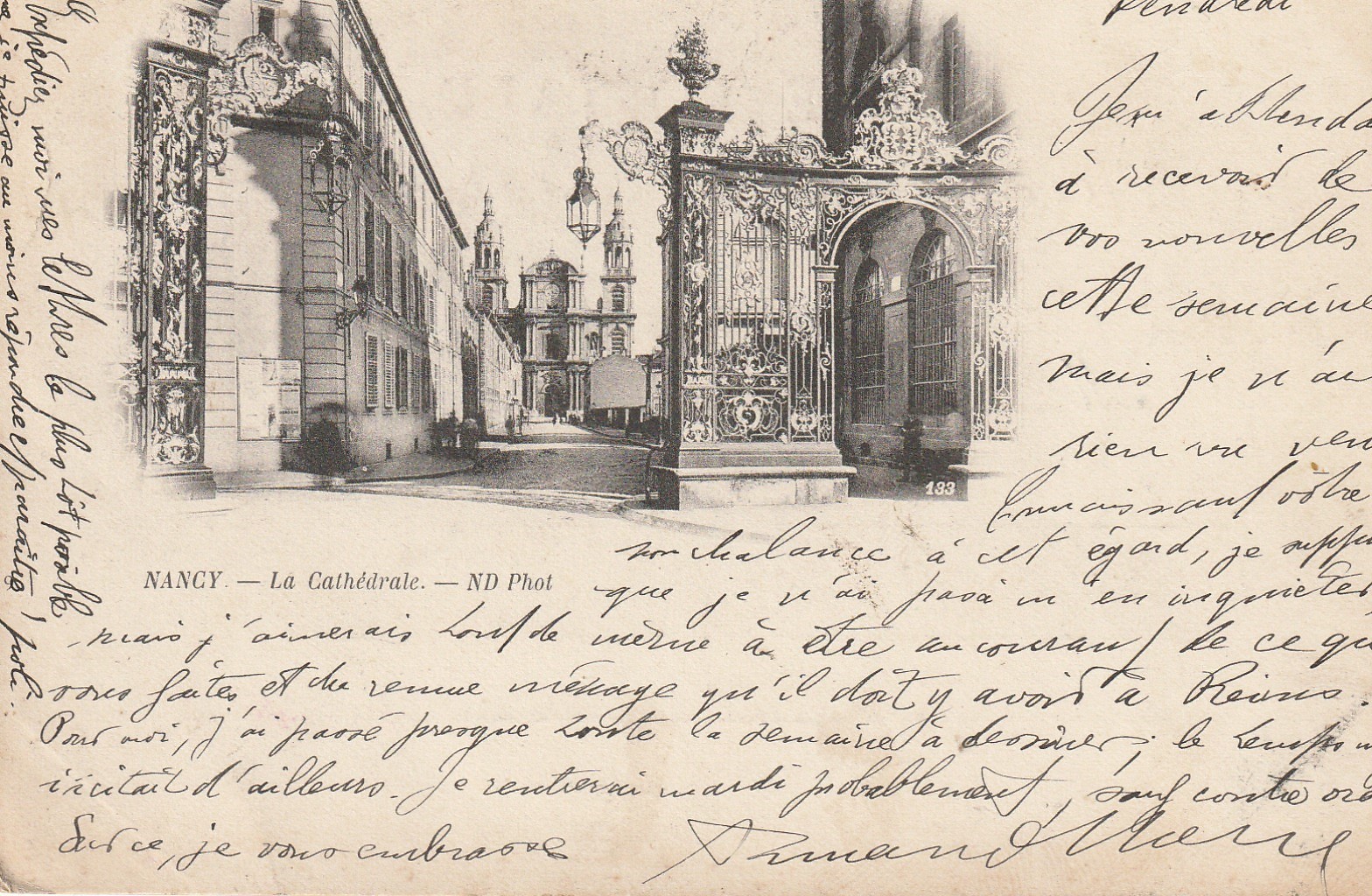 54 NANCY. La Cathédrale, magnifique carte précurseur 1901...