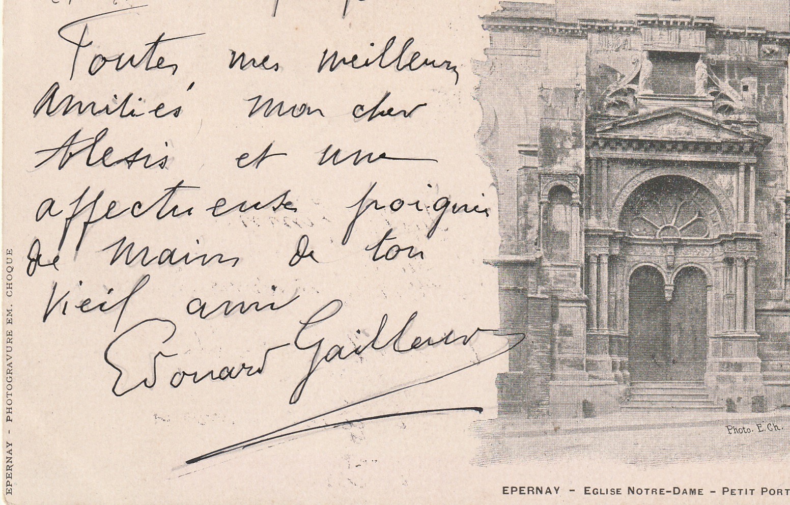 51 EPERNAY. Petit Portail Eglise Notre-Dame 1902