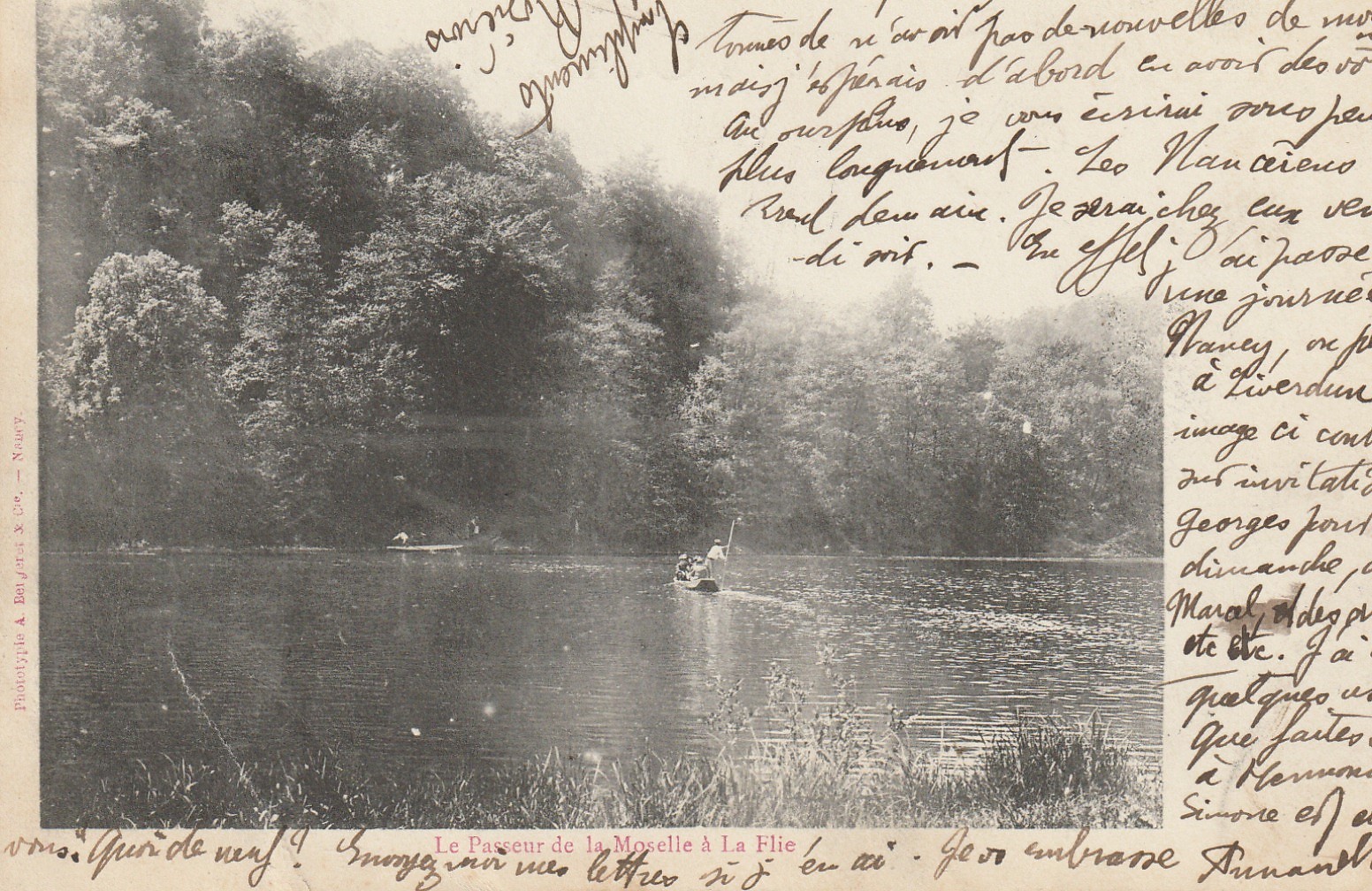 54 LIVERDUN. Le Passeur à la Moselle à la Flie 1901