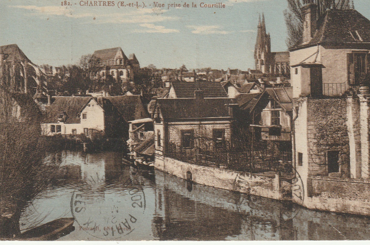 28 CHARTRES. Vue prise de la Courtille 1914