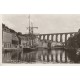 Photo cpsm petit format 29 MORLAIX. Superbe voilier dans le Bassin et le Viaduc 1958
