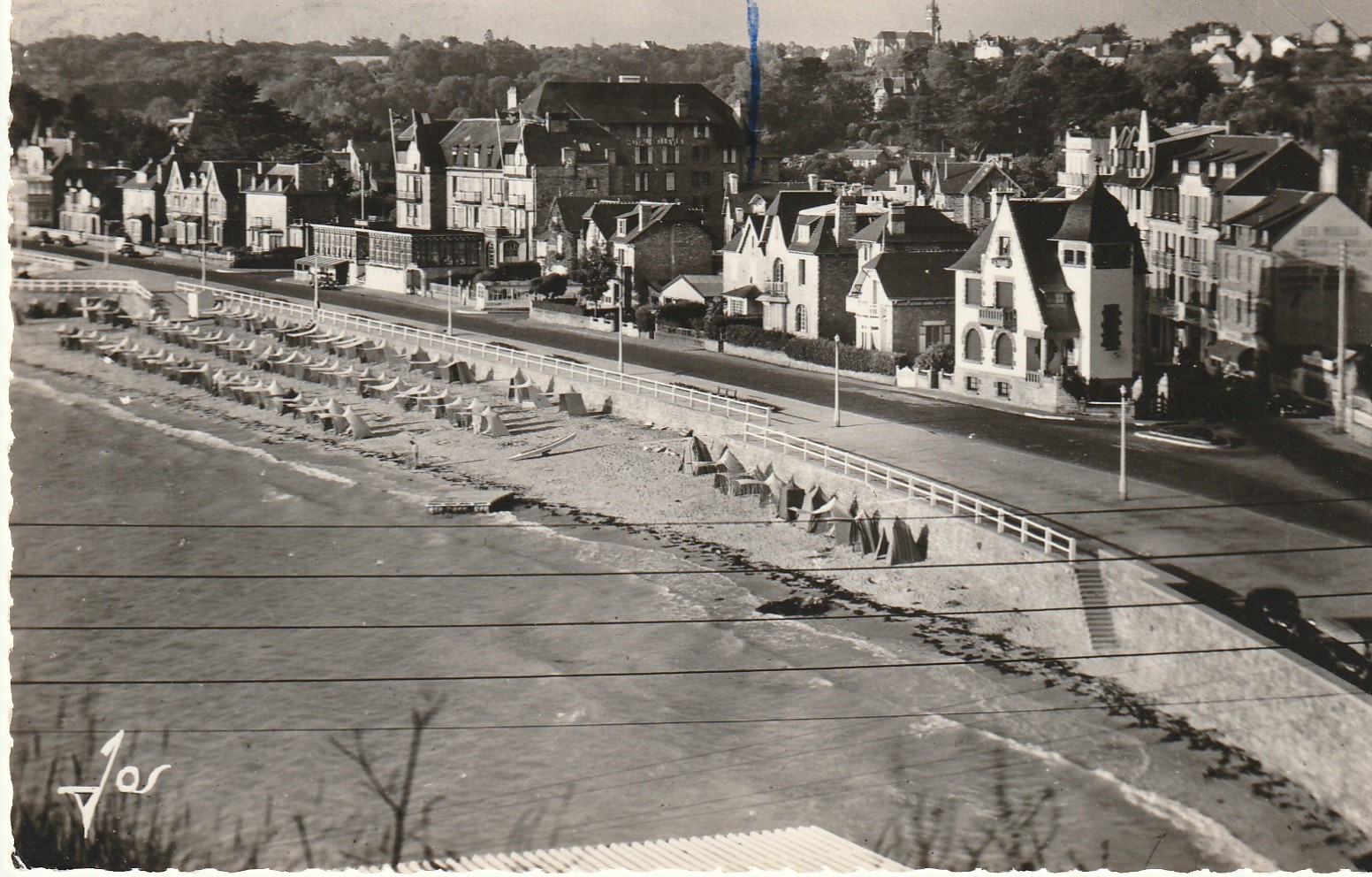 Photo cpsm petit format 22 SAINT-CAST. La Plage vue de l'Isle Saint-Cast 1962