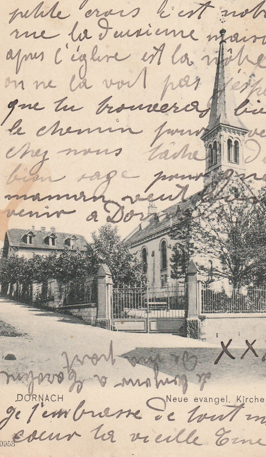 68 Mulhouse DORNACH. Neue evangel Kirche 1907