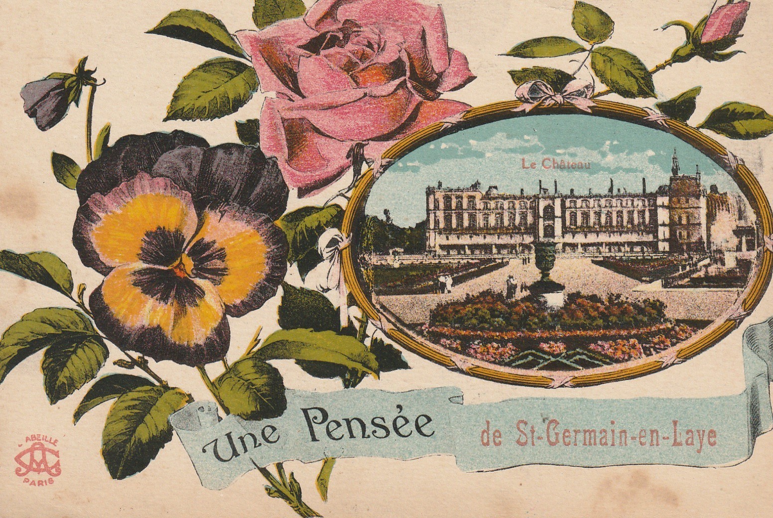 78 SAINT-GERMAIN-EN-LAYE. Une Pensée avec son Château