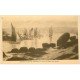 carte postale ancienne 22 PLOUMANACH. Soleil du soir sur le Port par Bouillé