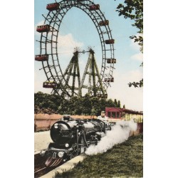 Photo cpsm petit format Autriche WIEN VIENNE. Le Prater et la Roue Géante 1963