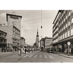 Photo cpsm grand format Allemagne DORTMUND Kampstrasse avec tramways