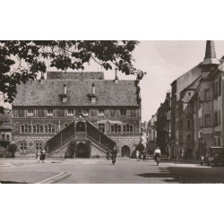 Photo cpsm petit format 68 MULHOUSE. Hôtel de Ville Place de la Réunion 1953