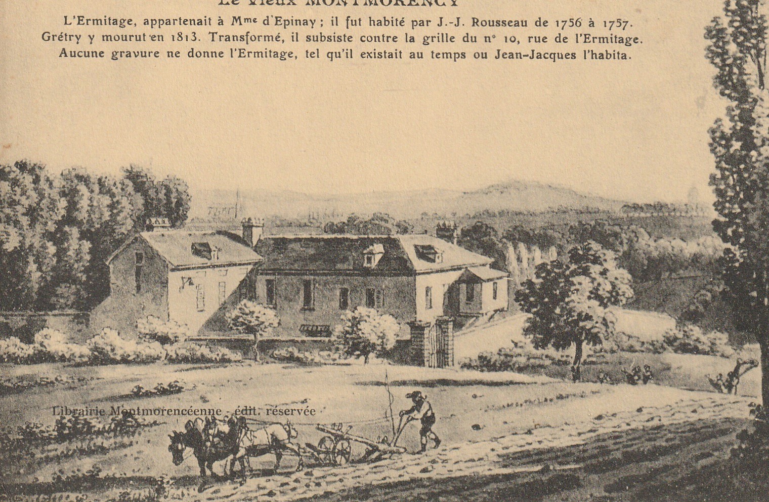 95 Le Vieux MONTMORENCY. Ermitage de Mm d'Epinay fut habité par J.J Rousseau 1915