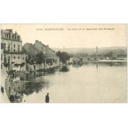 carte postale ancienne 03 MONTLUCON. Le Cher Quartier des Nicauds