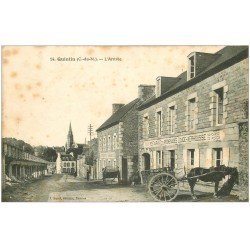 carte postale ancienne 22 QUINTIN. L'Arrivée 1915 Restaurant des Promenades Louce-Kerhousse